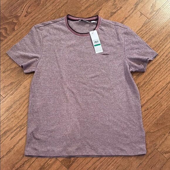 NWT Calvin Klein men’s size large T-shirt, burgundy three different shades - Picture 1 of 8